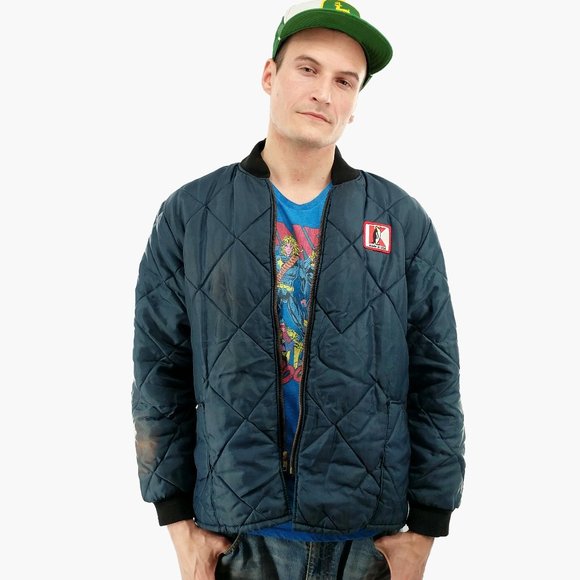 Vintage Other - Vintage K Penguin Quilted Bomber Chore Jacket Sz M